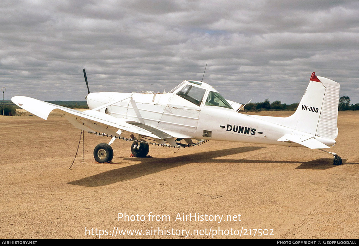 Aircraft Photo of VH-DUQ | Cessna A188B AgWagon | Dunn's Aviation | AirHistory.net #217502