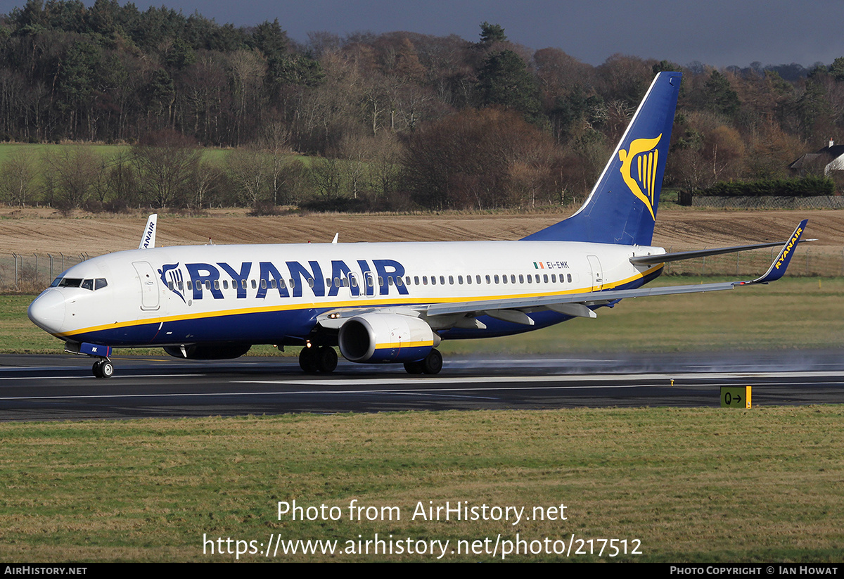 Aircraft Photo of EI-EMK | Boeing 737-8AS | Ryanair | AirHistory.net #217512