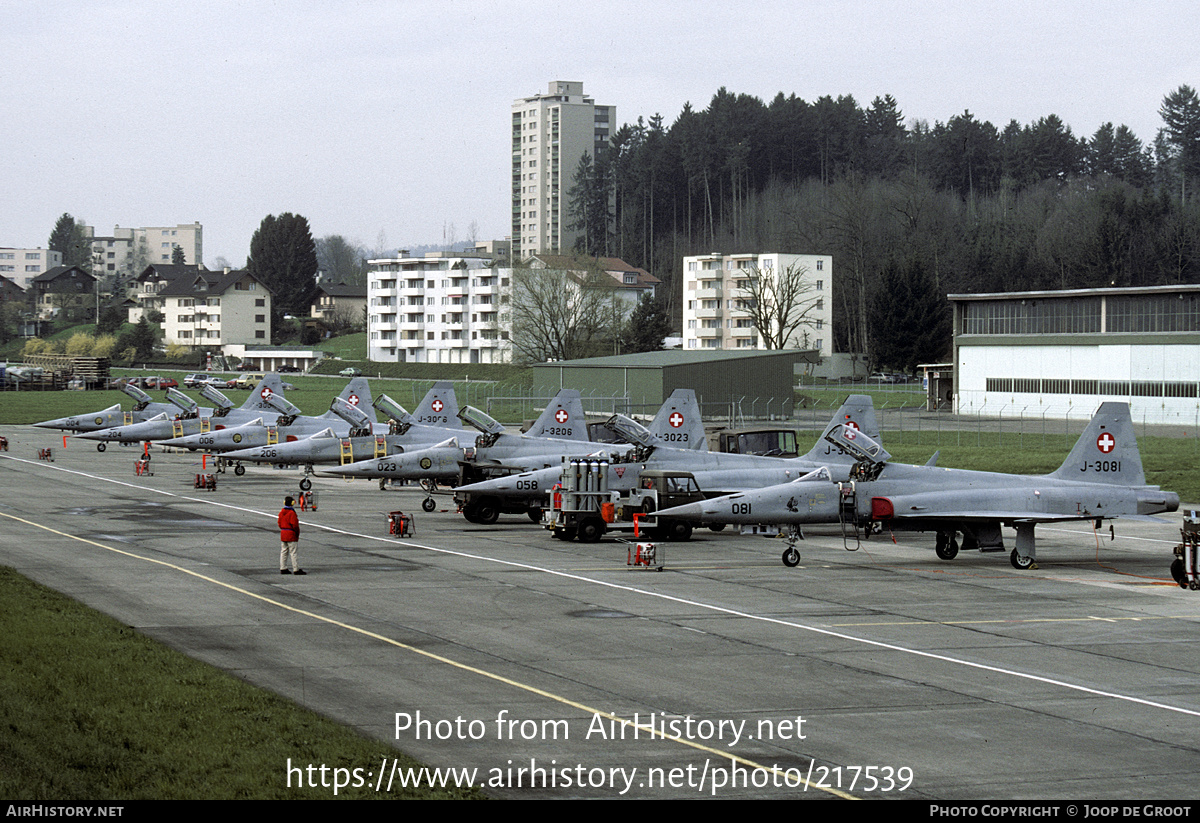 Aircraft Photo of J-3081 | Northrop F-5E Tiger II | Switzerland - Air Force | AirHistory.net #217539