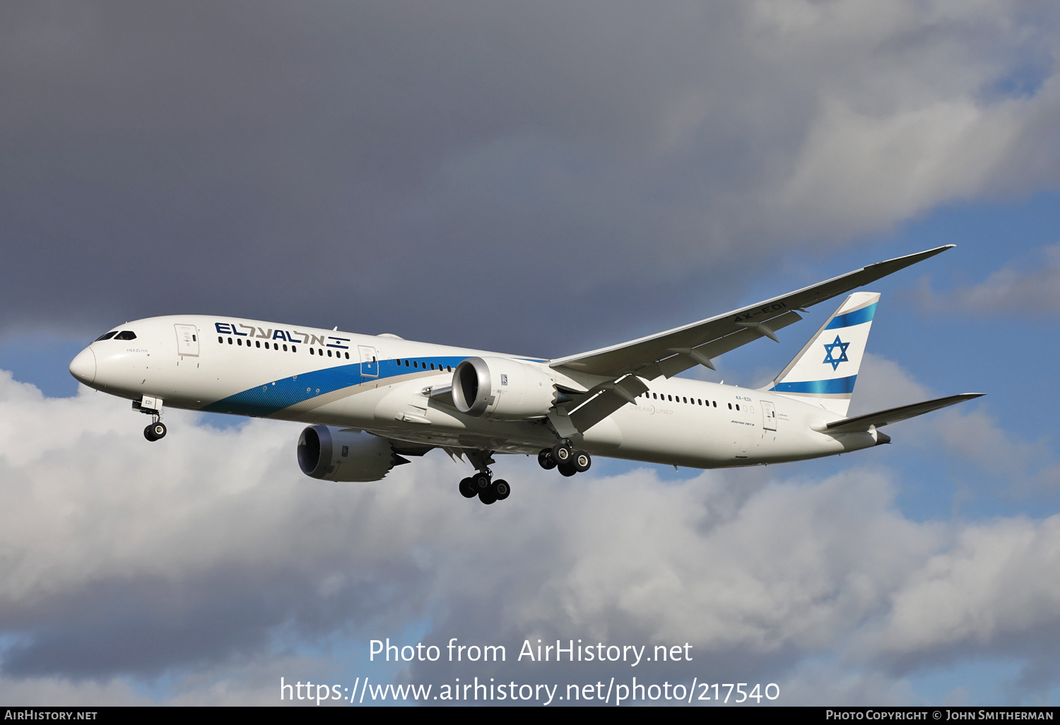 Aircraft Photo of 4X-EDI | Boeing 787-9 Dreamliner | El Al Israel Airlines | AirHistory.net #217540