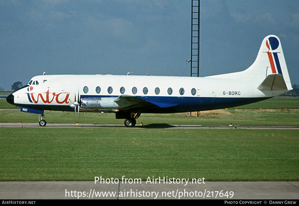 Aircraft Photo of G-BDRC | Vickers 724 Viscount | Intra Airways | AirHistory.net #217649