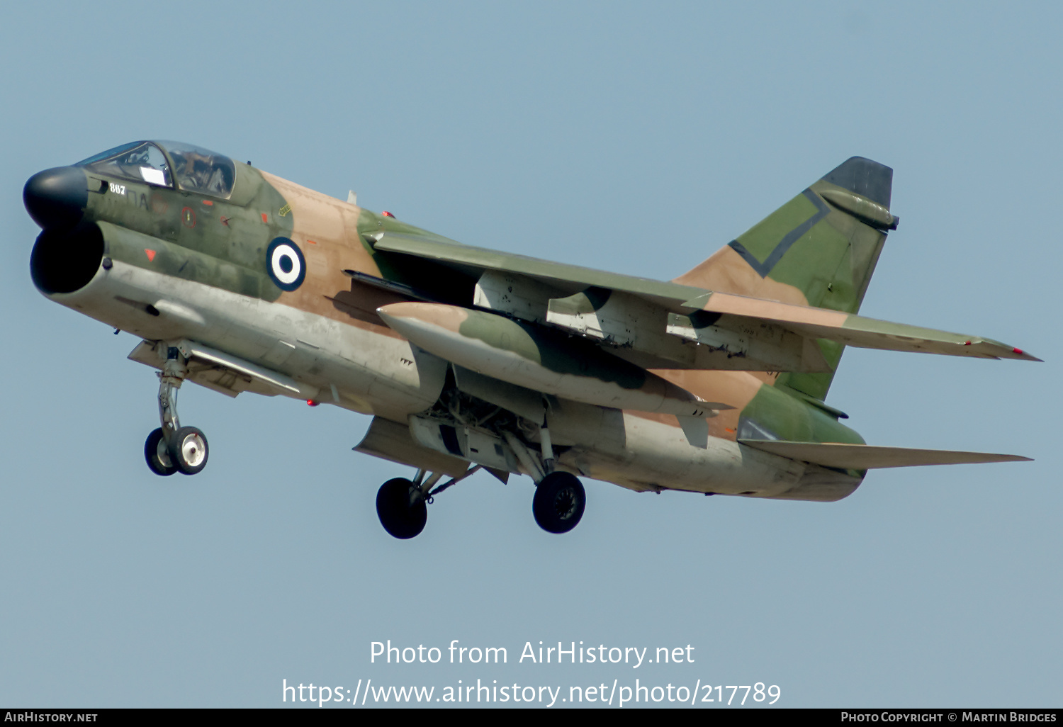 Aircraft Photo of 160867 | Vought A-7E Corsair II | Greece - Air Force | AirHistory.net #217789