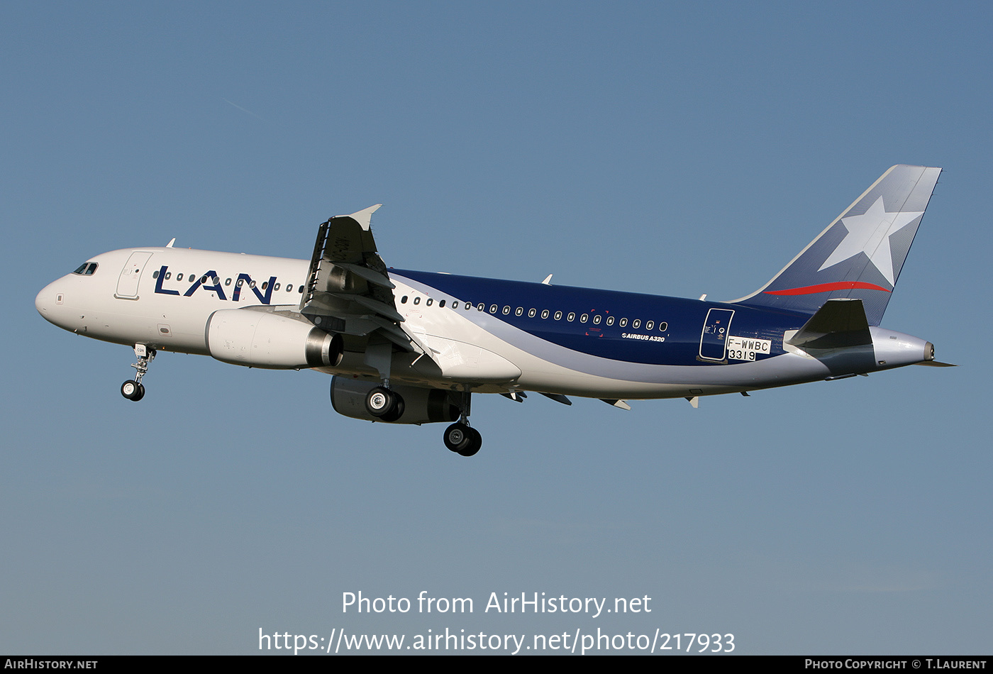 Aircraft Photo of F-WWBC | Airbus A320-233 | LAN Airlines - Línea Aérea Nacional | AirHistory.net #217933