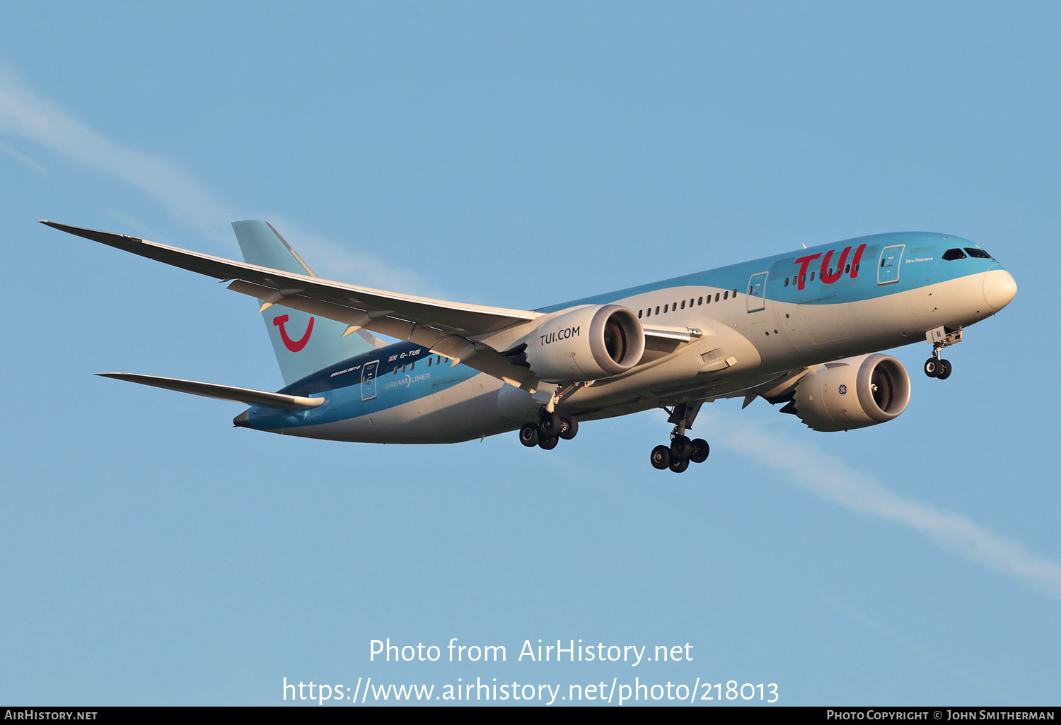 Aircraft Photo of G-TUII | Boeing 787-8 Dreamliner | TUI | AirHistory.net #218013