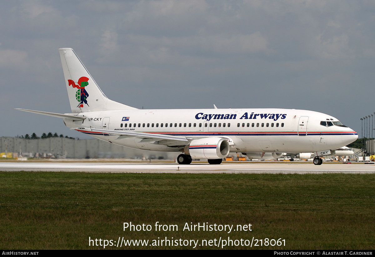 Aircraft Photo of VP-CKY | Boeing 737-3Q8 | Cayman Airways | AirHistory.net #218061