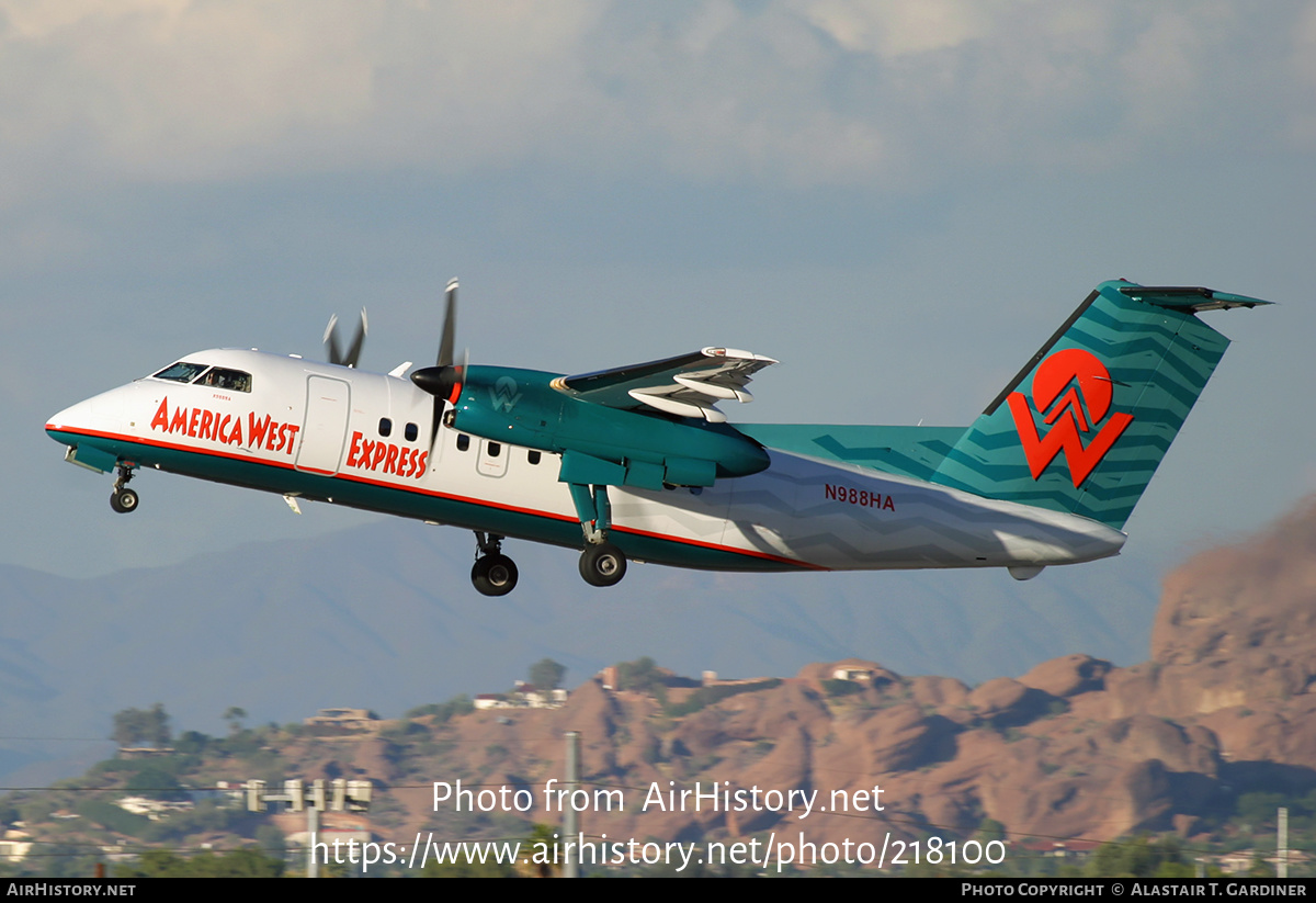 Aircraft Photo of N988HA | De Havilland Canada DHC-8-201 Dash 8 | America West Express | AirHistory.net #218100