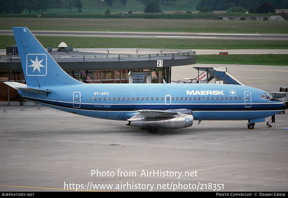 Aircraft Photo of OY-APG | Boeing 737-2L9/Adv | Maersk Air | AirHistory.net #218351