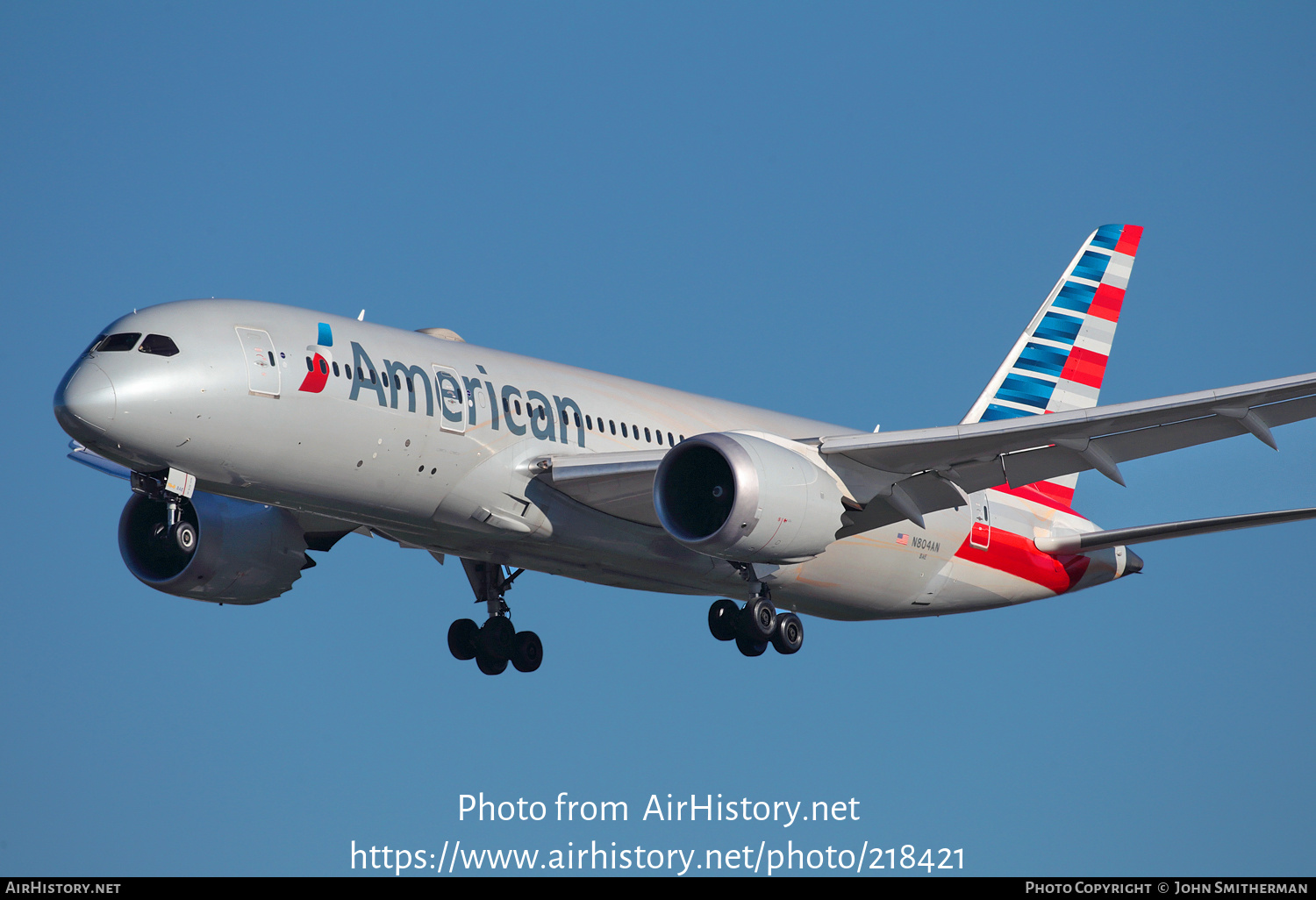 Aircraft Photo of N804AN | Boeing 787-8 Dreamliner | American Airlines | AirHistory.net #218421