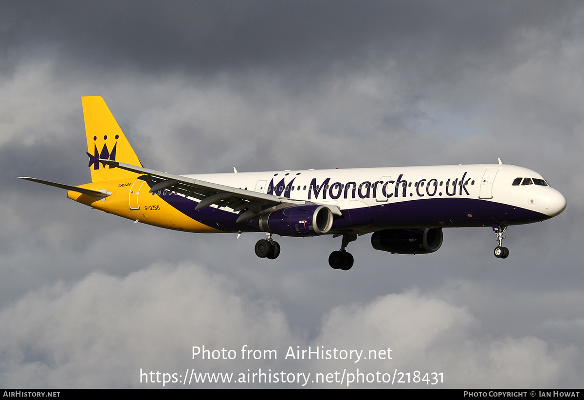 Aircraft Photo of G-OZBG | Airbus A321-231 | Monarch Airlines | AirHistory.net #218431