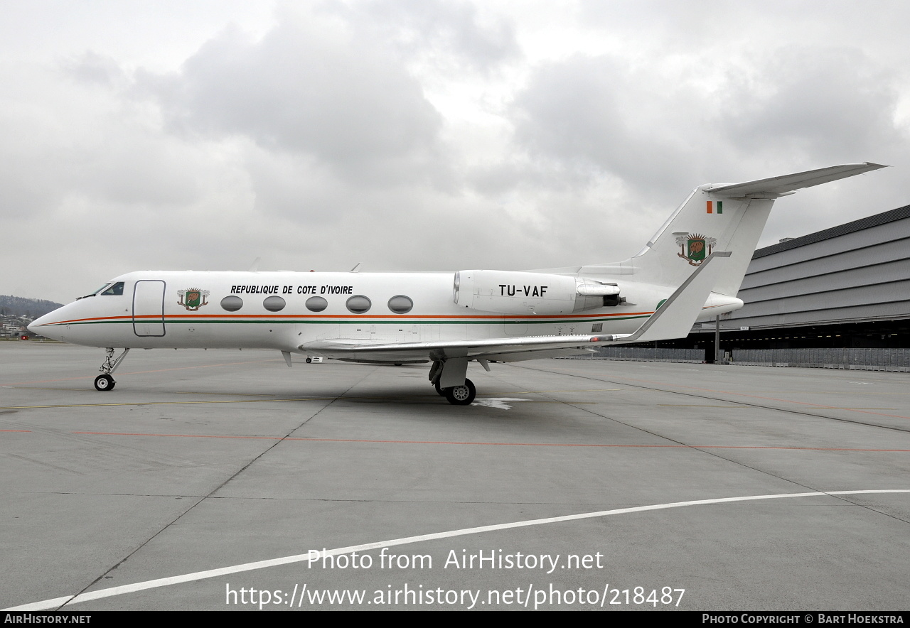 Aircraft Photo of TU-VAF | Gulfstream American G-1159A Gulfstream III | Ivory Coast - Air Force | AirHistory.net #218487