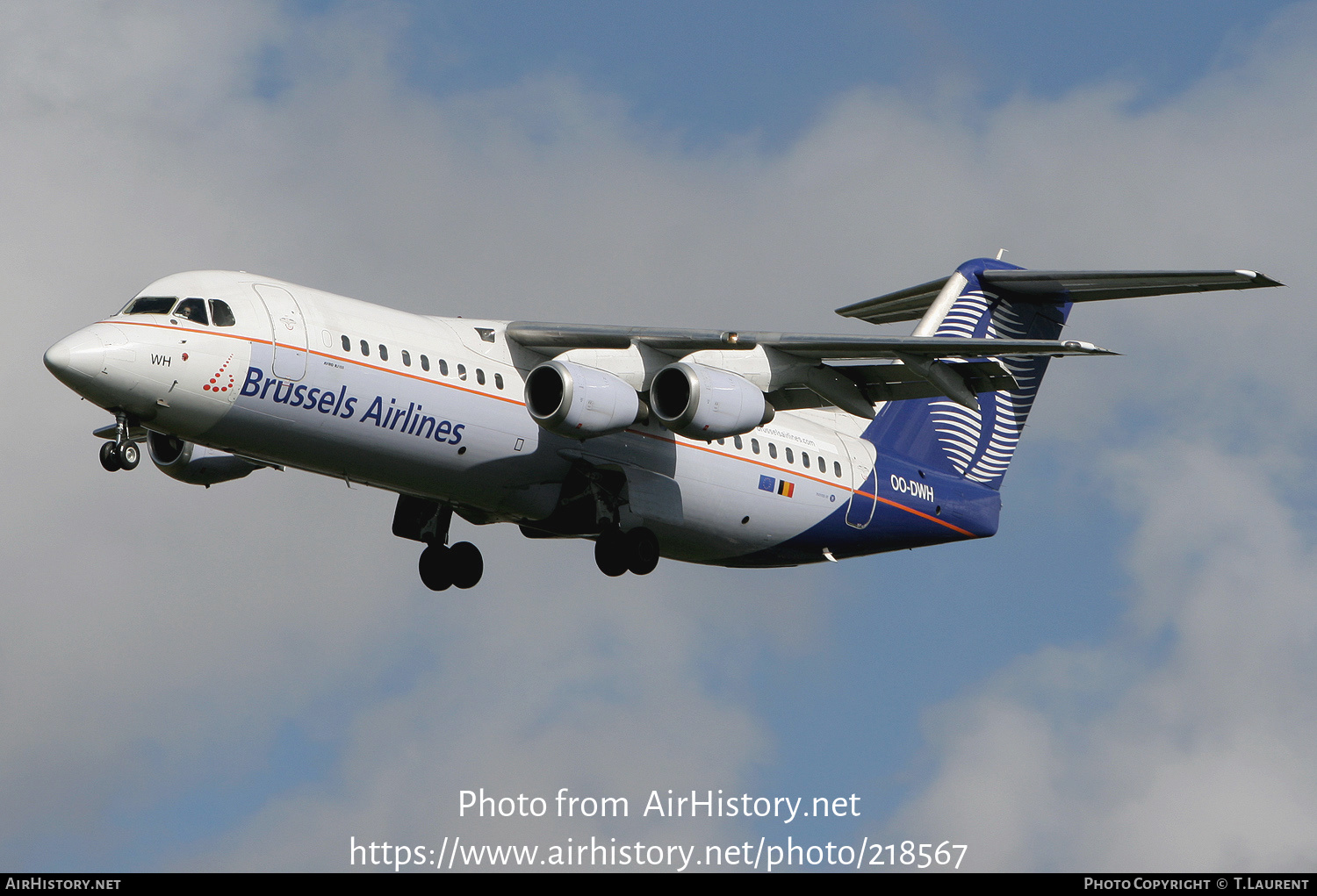 Aircraft Photo of OO-DWH | British Aerospace Avro 146-RJ100 | Brussels Airlines | AirHistory.net #218567