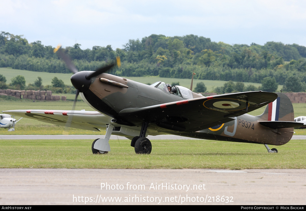 Aircraft Photo of G-MKIA / P9374 | Supermarine 300 Spitfire Mk1A | UK - Air Force | AirHistory.net #218632