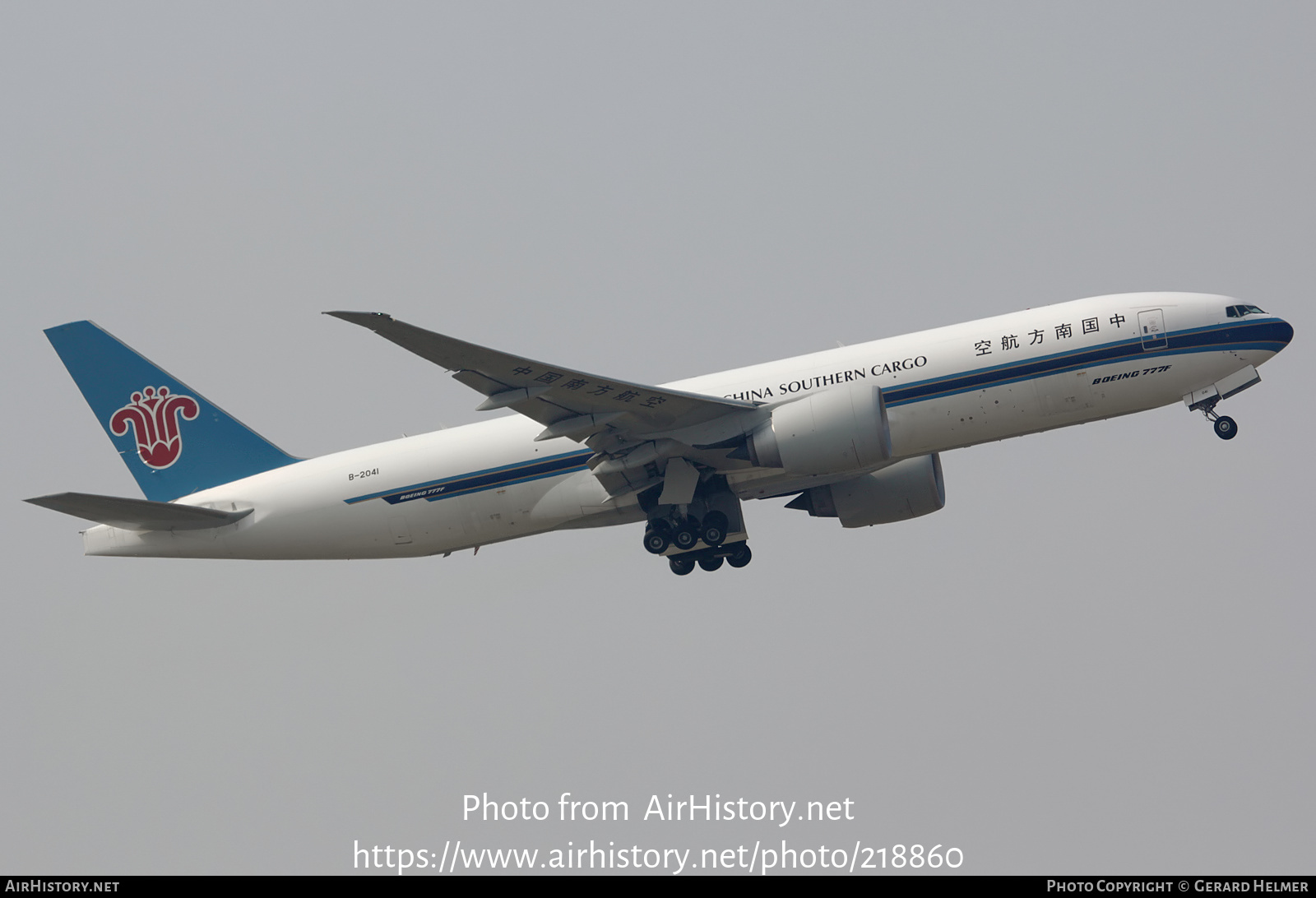 Aircraft Photo of B-2041 | Boeing 777-F1B | China Southern Airlines Cargo | AirHistory.net #218860