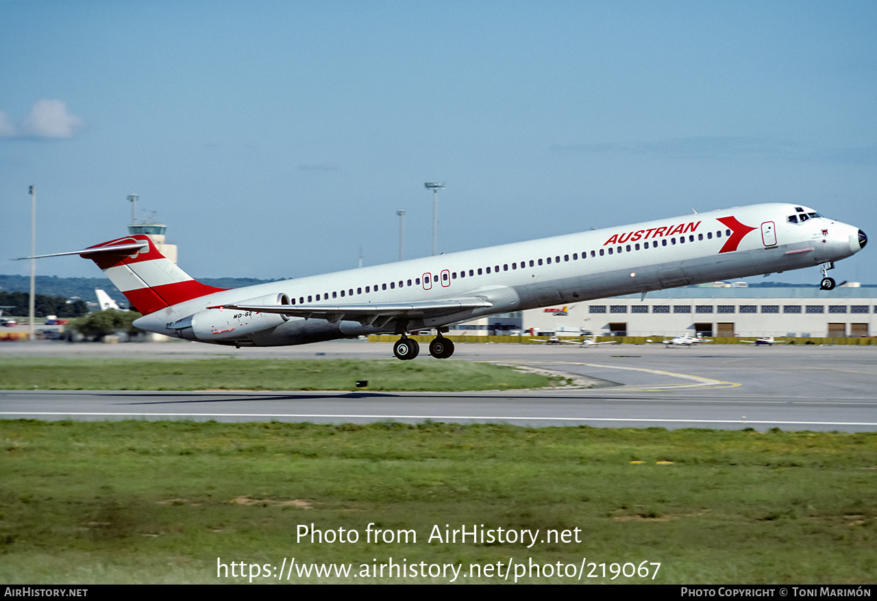 Aircraft Photo of OE-LDY | McDonnell Douglas MD-81 (DC-9-81) | Austrian Airlines | AirHistory.net #219067