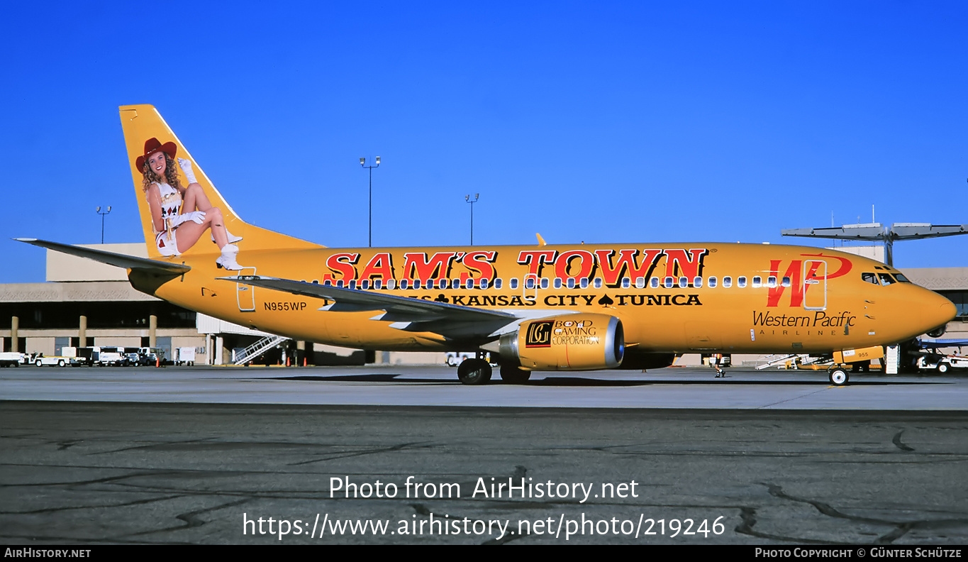 Aircraft Photo of N955WP | Boeing 737-3Y0 | Western Pacific Airlines | AirHistory.net #219246