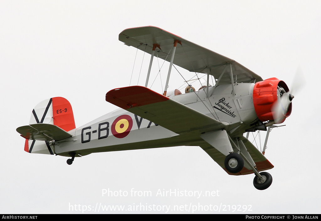 Aircraft Photo of G-BVXJ / ES-9 | Bücker Bü 133C Jungmeister | Spain - Air Force | AirHistory.net #219292