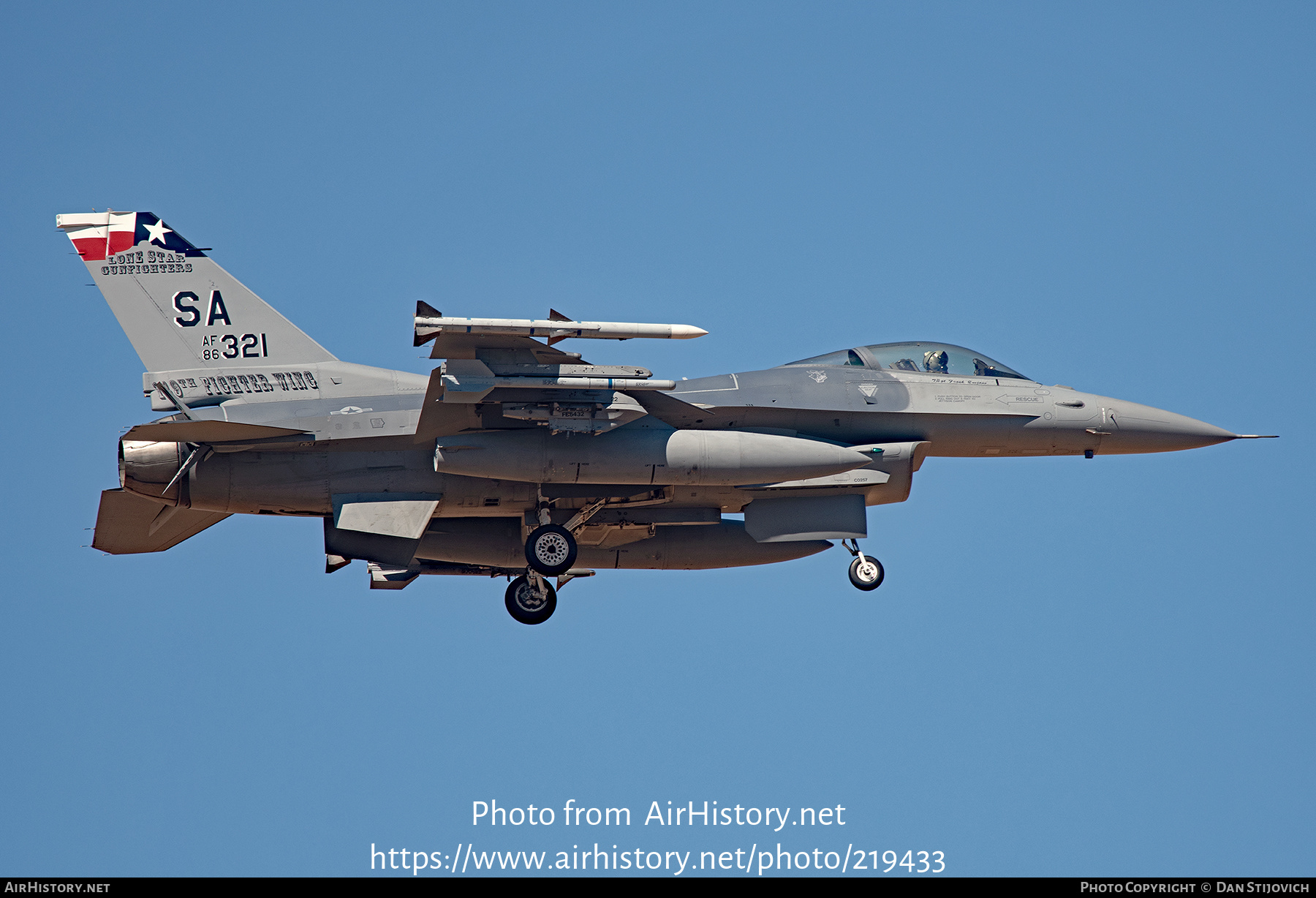 Aircraft Photo of 86-0321 / AF86-321 | General Dynamics F-16C Fighting Falcon | USA - Air Force | AirHistory.net #219433