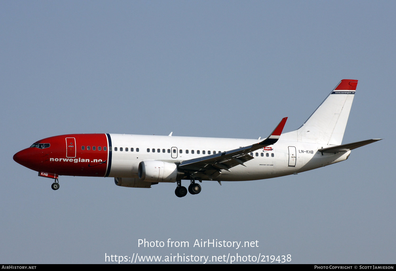 Aircraft Photo of LN-KHB | Boeing 737-31S | Norwegian | AirHistory.net #219438