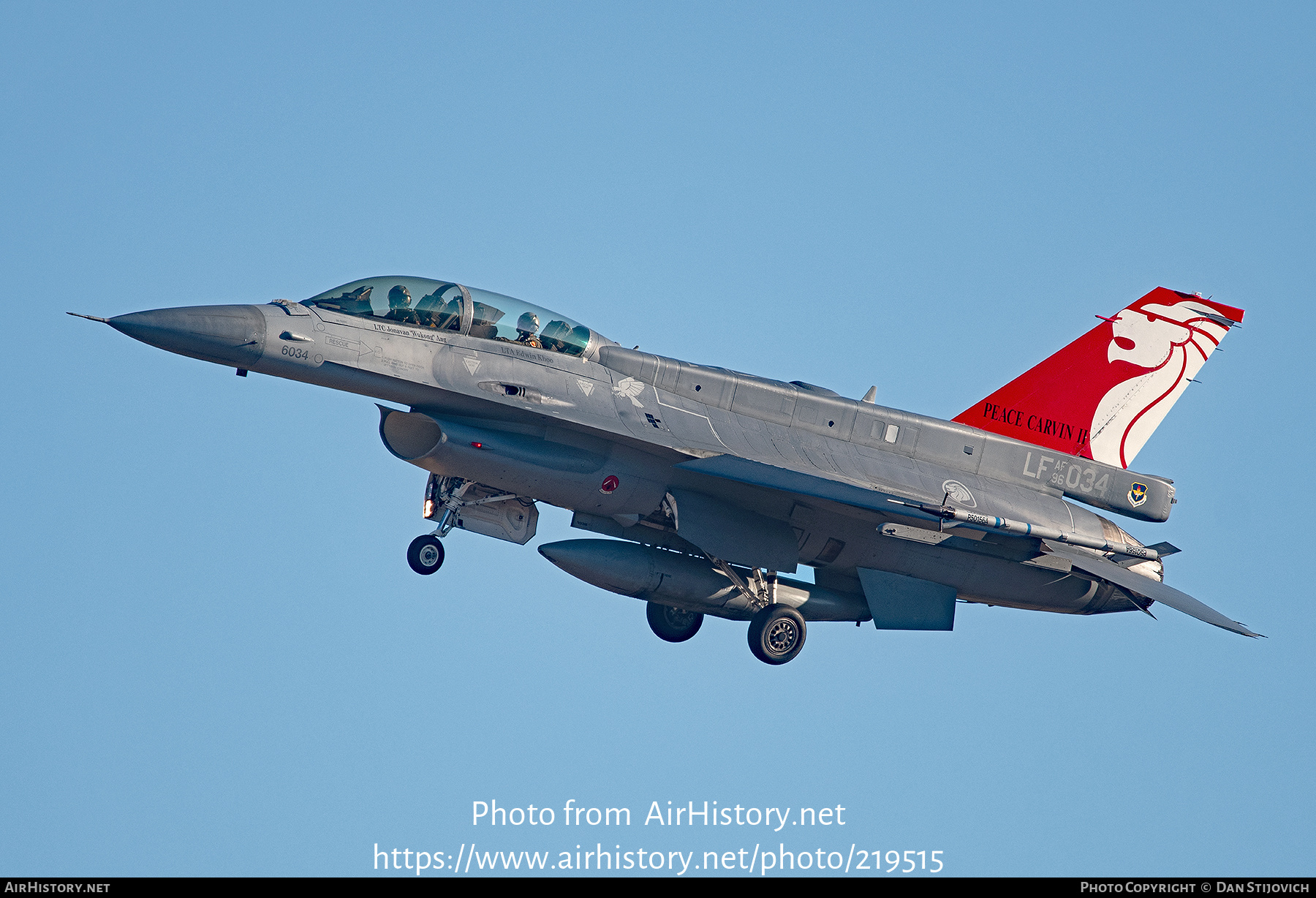 Aircraft Photo of 96-5034 / AF96034 | General Dynamics F-16D Fighting Falcon | Singapore - Air Force | AirHistory.net #219515