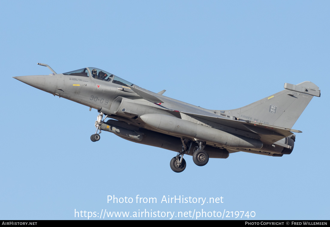 Aircraft Photo of 123 | Dassault Rafale C | France - Air Force | AirHistory.net #219740