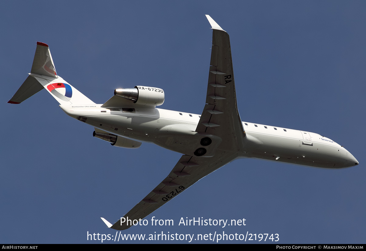 Aircraft Photo of RA-67230 | Bombardier CRJ-200LR (CL-600-2B19) | Severstal Avia | AirHistory.net #219743