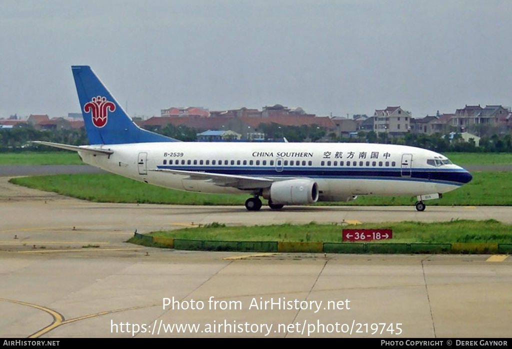 Aircraft Photo of B-2539 | Boeing 737-3Y0 | China Southern Airlines | AirHistory.net #219745