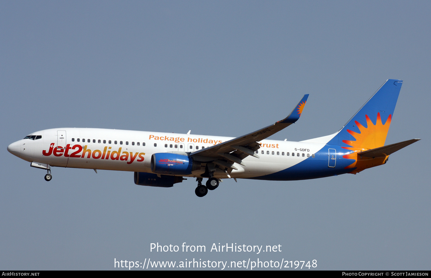 Aircraft Photo of G-GDFD | Boeing 737-8K5 | Jet2 Holidays | AirHistory.net #219748