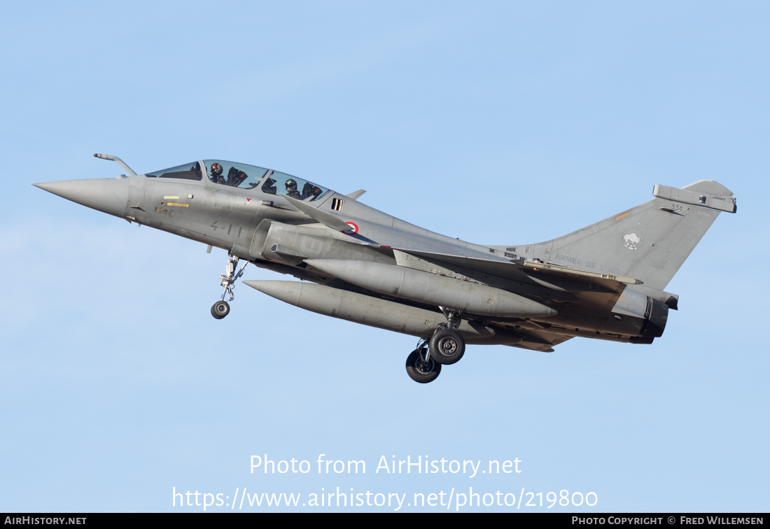 Aircraft Photo of 334 | Dassault Rafale B | France - Air Force | AirHistory.net #219800