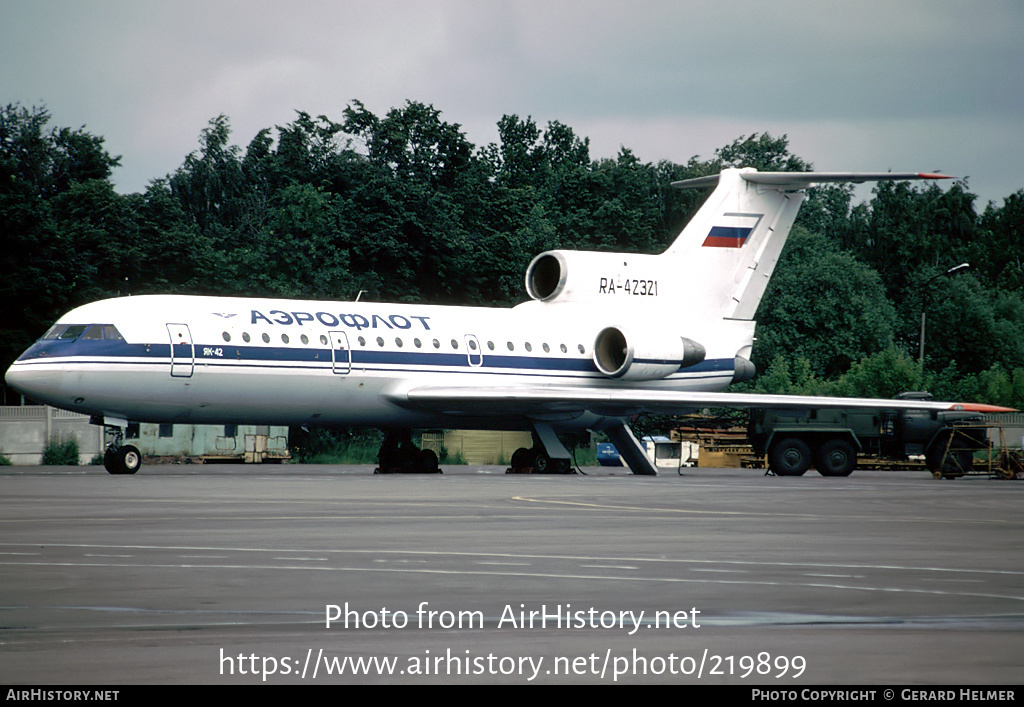 Aircraft Photo of RA-42321 | Yakovlev Yak-42 | Aeroflot | AirHistory.net #219899