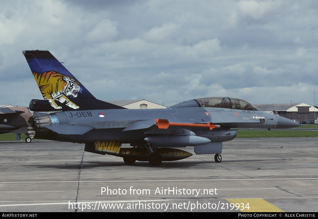 Aircraft Photo of J-068 | General Dynamics F-16B Fighting Falcon | Netherlands - Air Force | AirHistory.net #219934