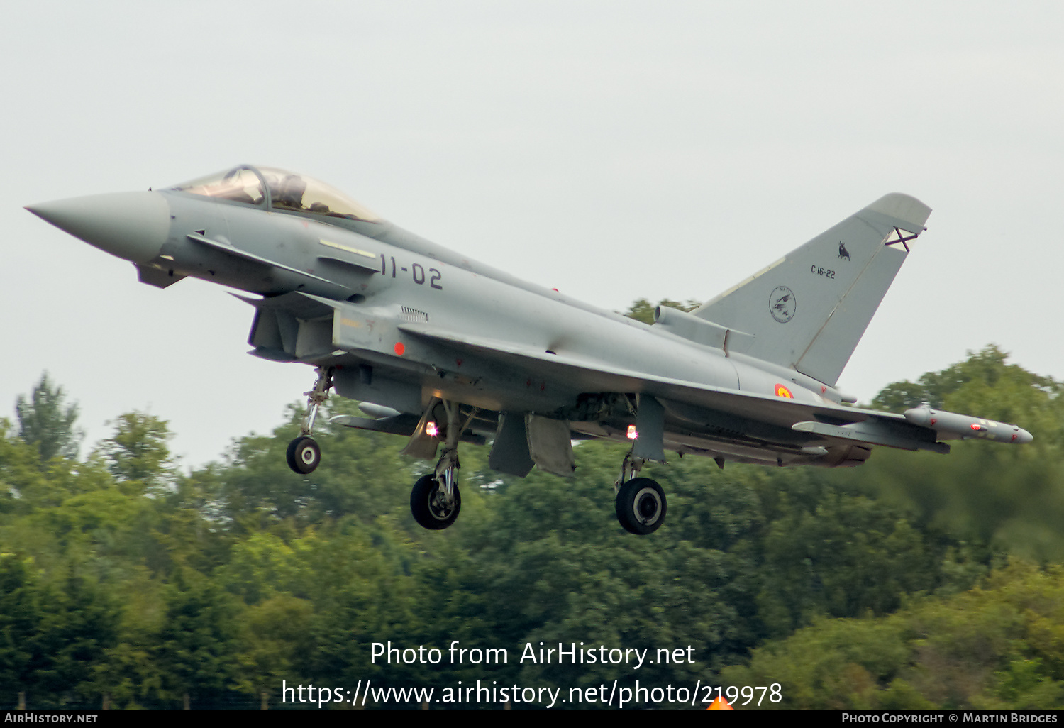 Aircraft Photo of C.16-22 | Eurofighter EF-2000 Typhoon | Spain - Air Force | AirHistory.net #219978