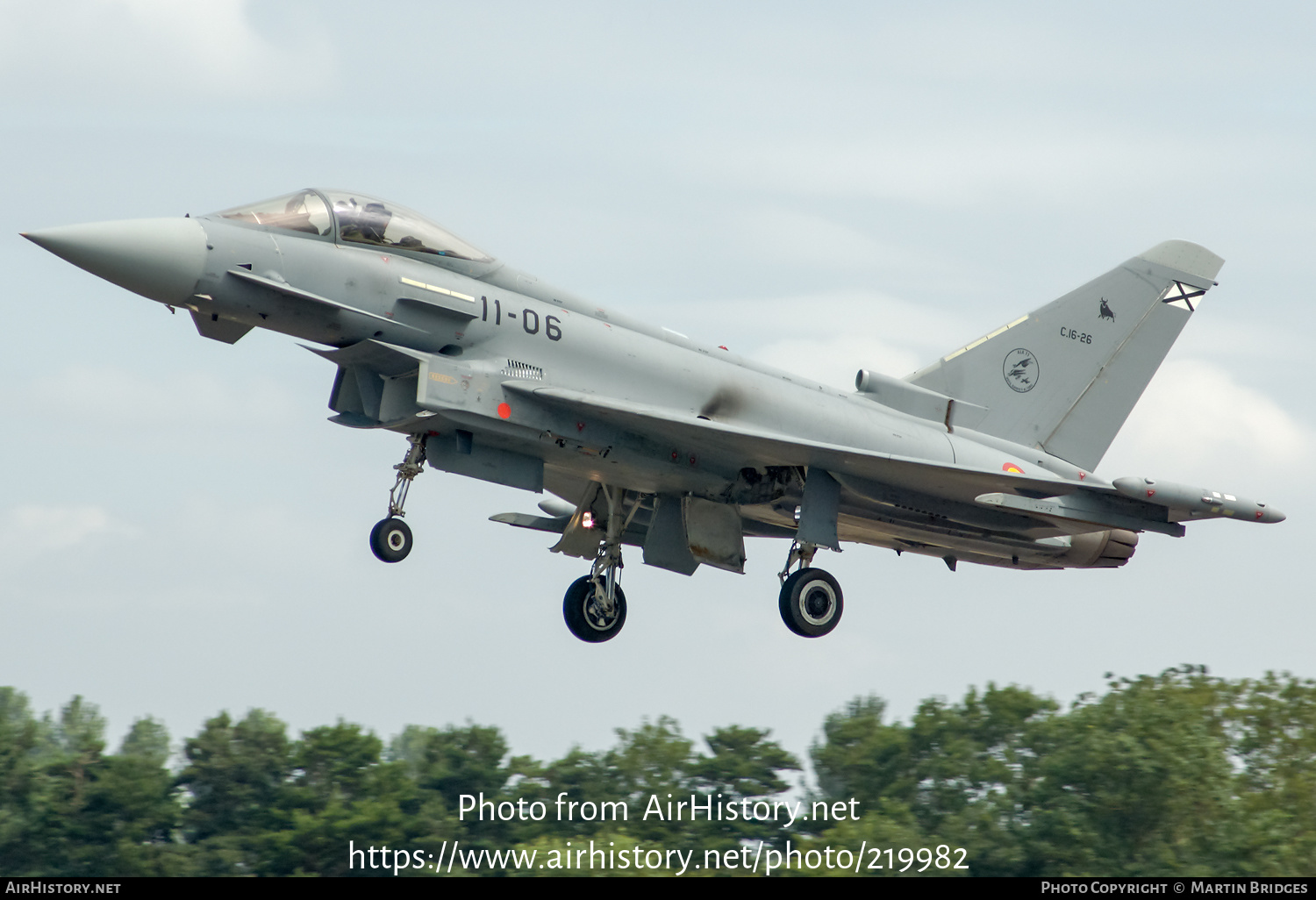 Aircraft Photo of C.16-26 | Eurofighter EF-2000 Typhoon S | Spain - Air Force | AirHistory.net #219982