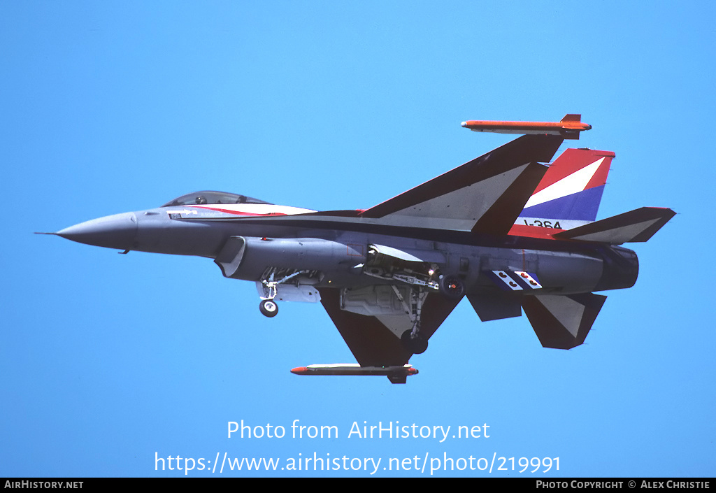 Aircraft Photo of J-364 | General Dynamics F-16A Fighting Falcon | Netherlands - Air Force | AirHistory.net #219991