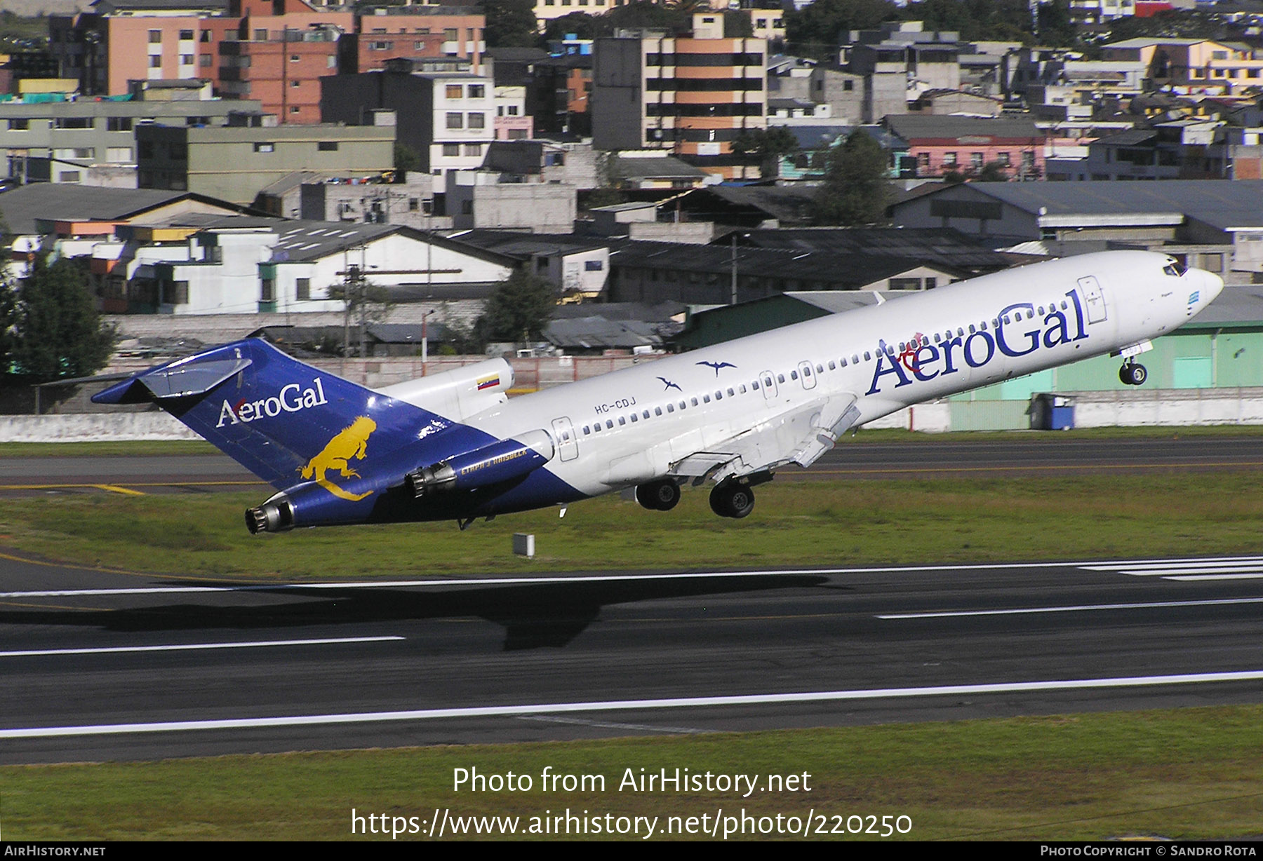 Aircraft Photo of HC-CDJ | Boeing 727-227/Adv | AeroGal | AirHistory.net #220250