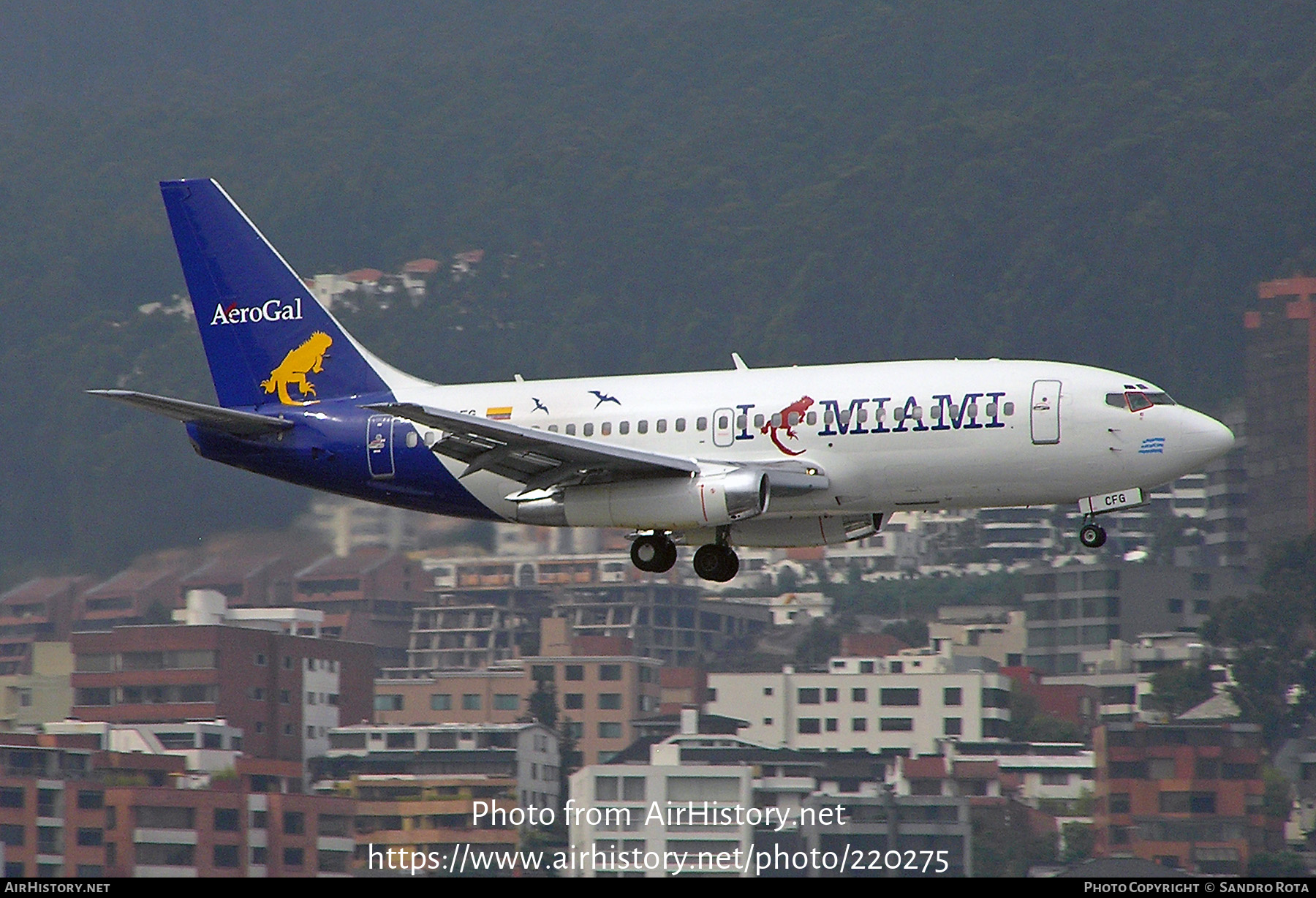 Aircraft Photo of HC-CFG | Boeing 737-281/Adv | AeroGal | AirHistory.net #220275