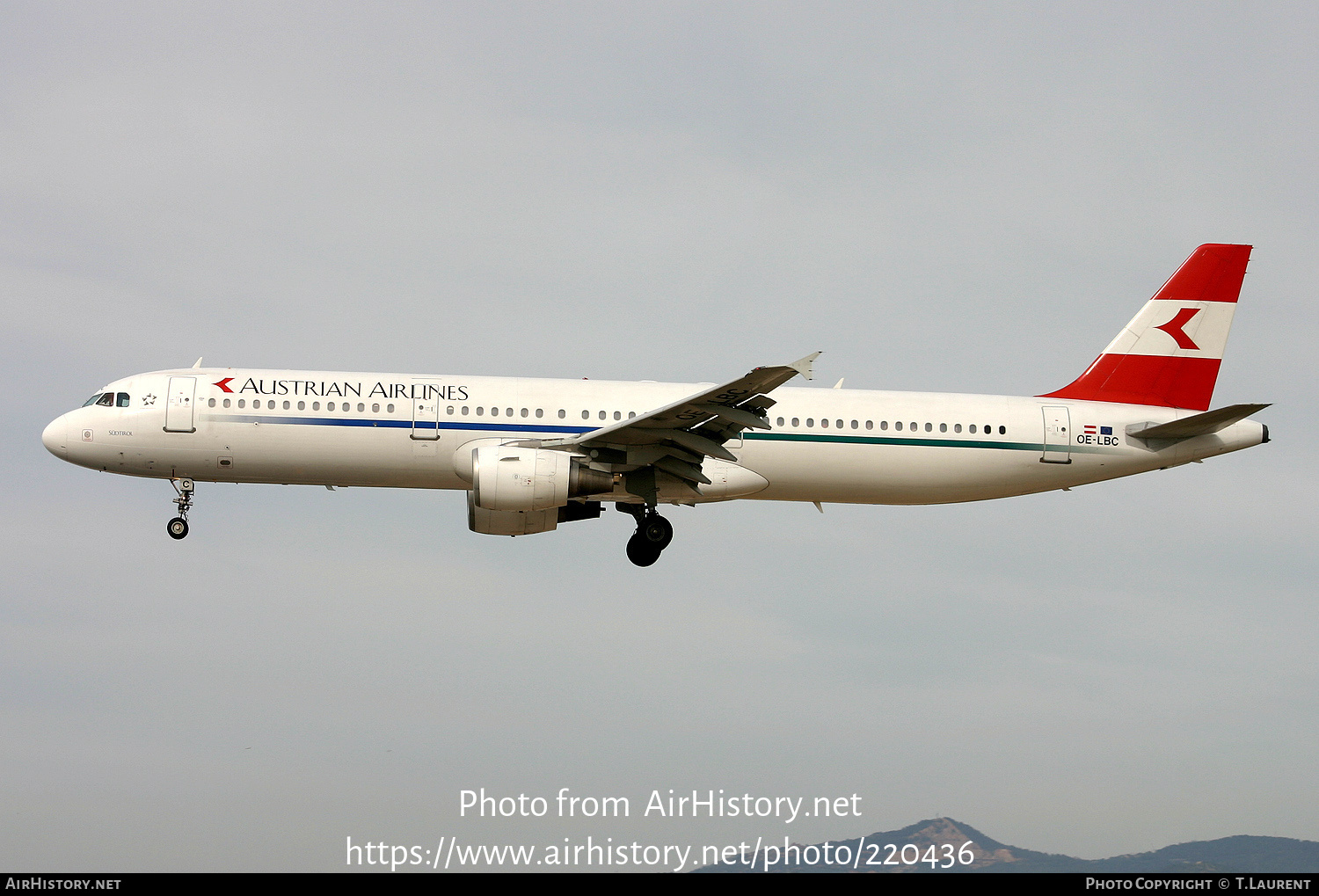 Aircraft Photo of OE-LBC | Airbus A321-111 | Austrian Airlines | AirHistory.net #220436