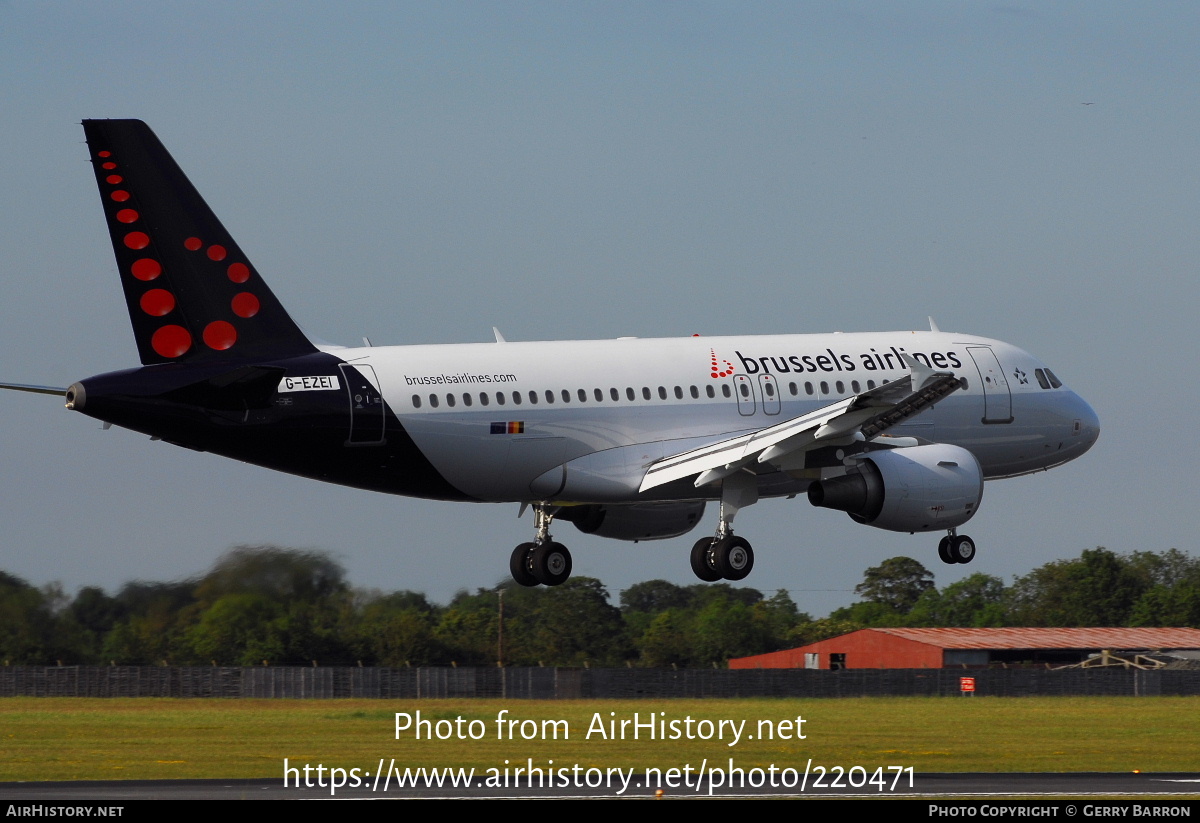 Aircraft Photo of G-EZEI | Airbus A319-111 | Brussels Airlines | AirHistory.net #220471