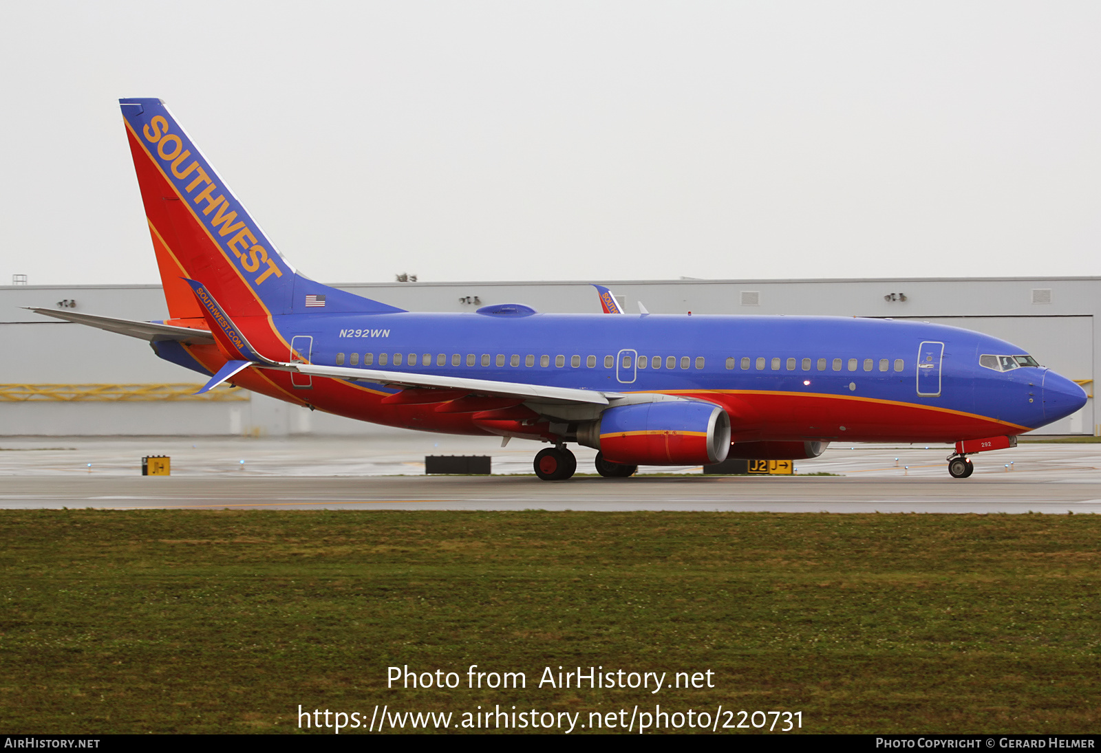 Aircraft Photo of N292WN | Boeing 737-7H4 | Southwest Airlines | AirHistory.net #220731