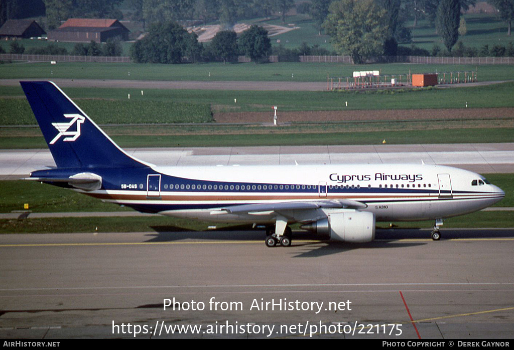 Aircraft Photo of 5B-DAS | Airbus A310-203 | Cyprus Airways | AirHistory.net #221175