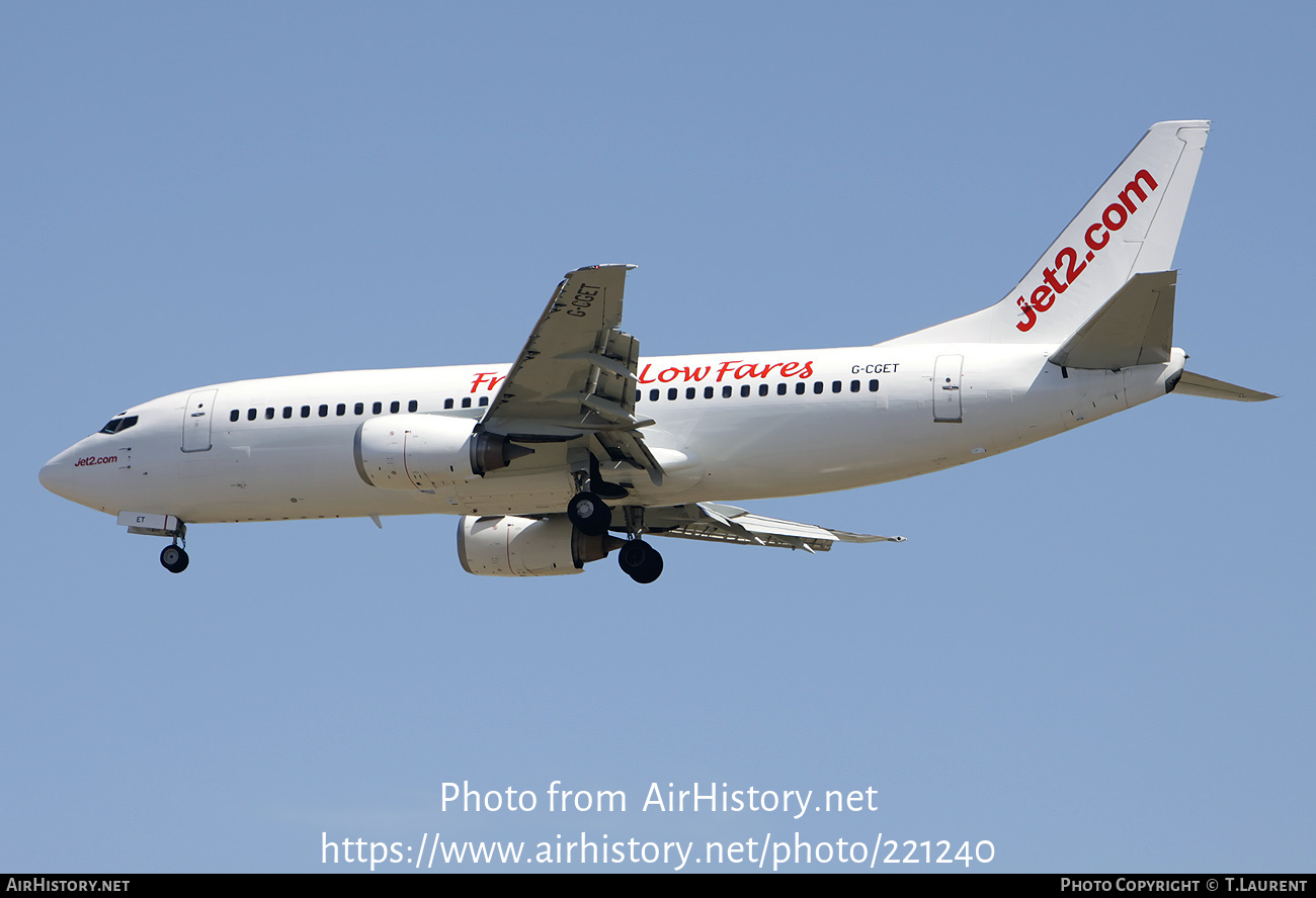 Aircraft Photo of G-CGET | Boeing 737-33A | Jet2 | AirHistory.net #221240