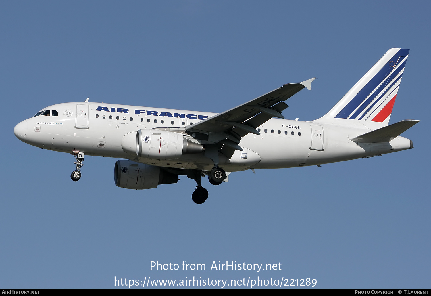 Aircraft Photo of F-GUGL | Airbus A318-111 | Air France | AirHistory.net #221289