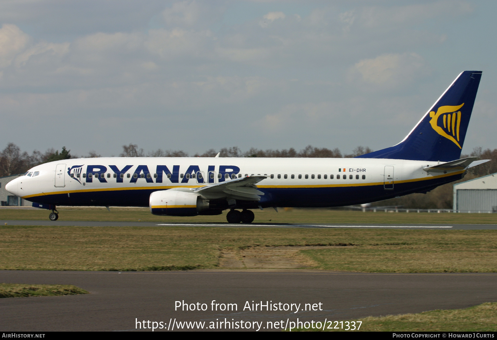 Aircraft Photo of EI-DHR | Boeing 737-8AS | Ryanair | AirHistory.net #221337