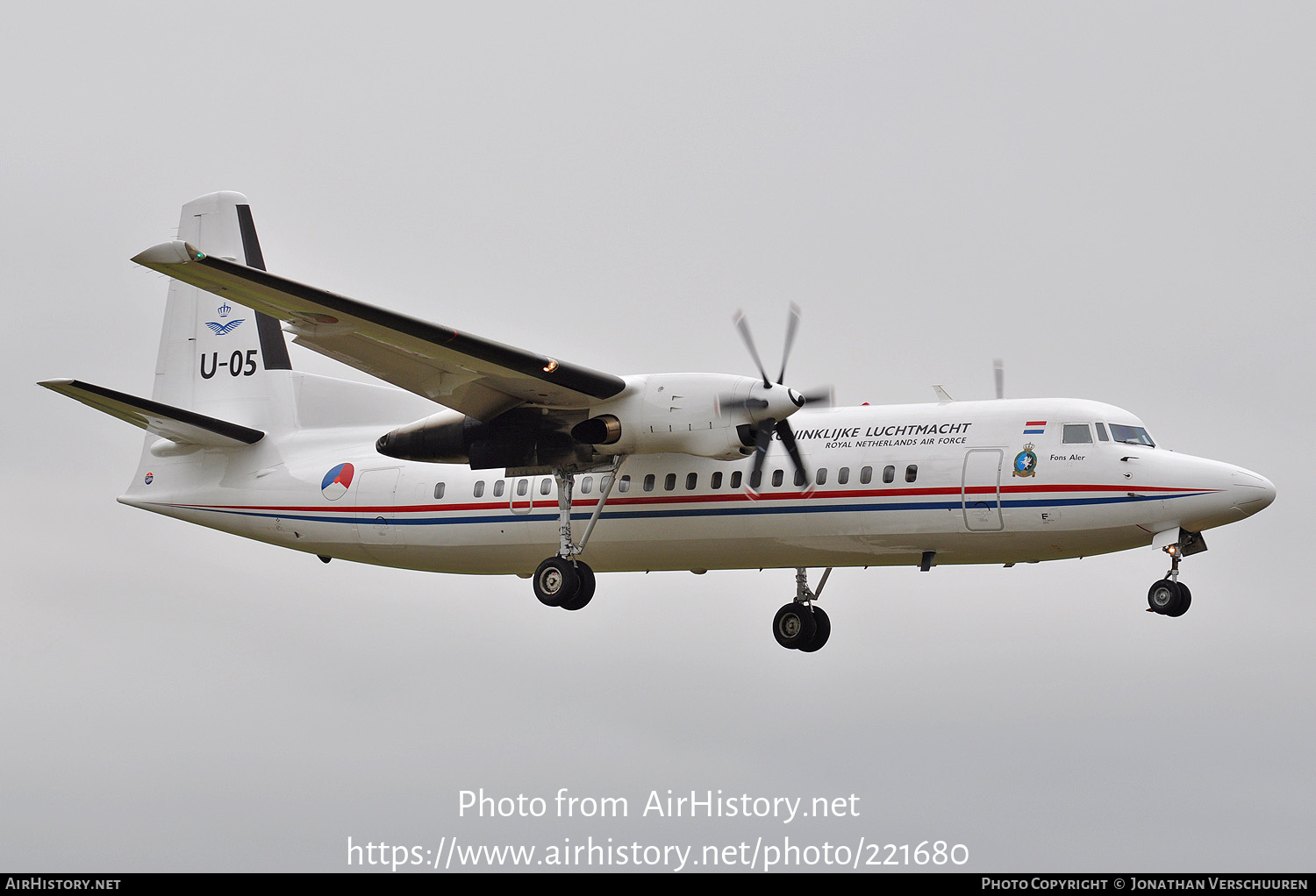 Aircraft Photo of U-05 | Fokker 50 | Netherlands - Air Force | AirHistory.net #221680