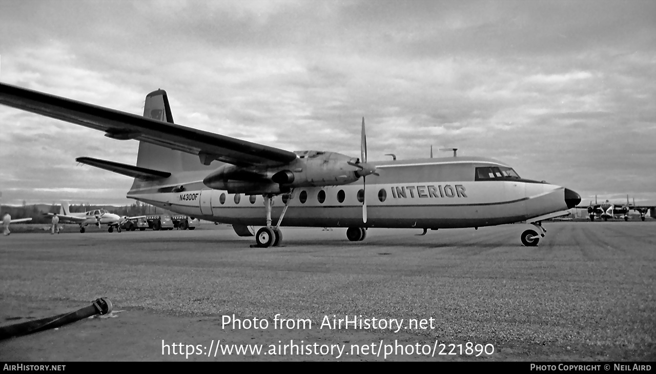 Aircraft Photo of N4300F | Fairchild F-27 | Interior Airways | AirHistory.net #221890