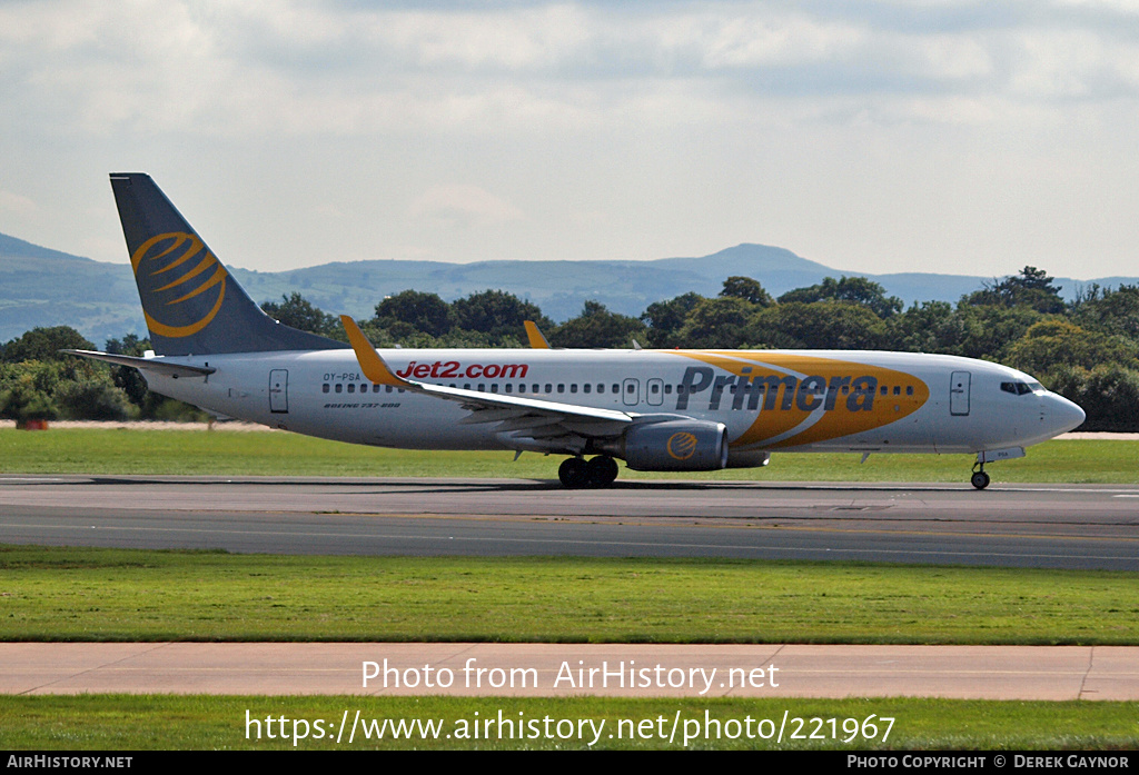 Aircraft Photo of OY-PSA | Boeing 737-8Q8 | Primera Air | AirHistory.net #221967