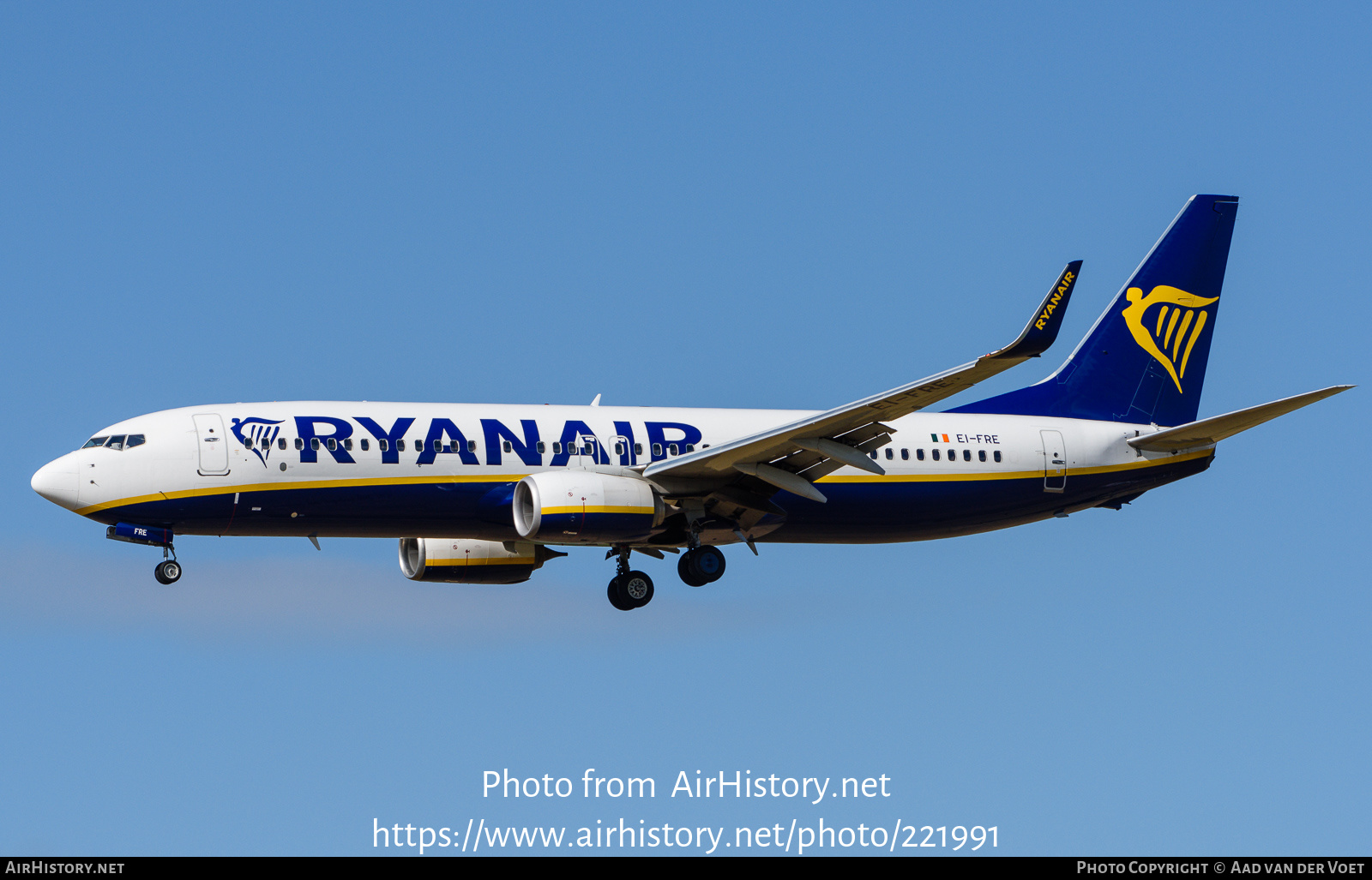 Aircraft Photo of EI-FRE | Boeing 737-8AS | Ryanair | AirHistory.net #221991