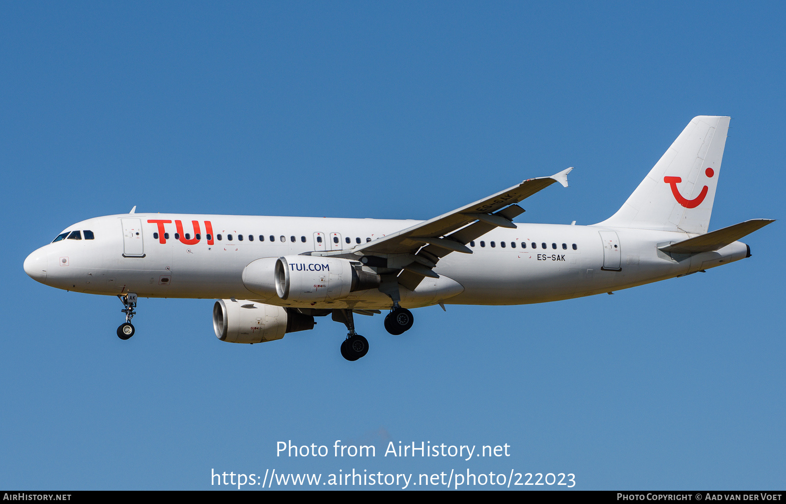 Aircraft Photo of ES-SAK | Airbus A320-214 | TUI | AirHistory.net #222023