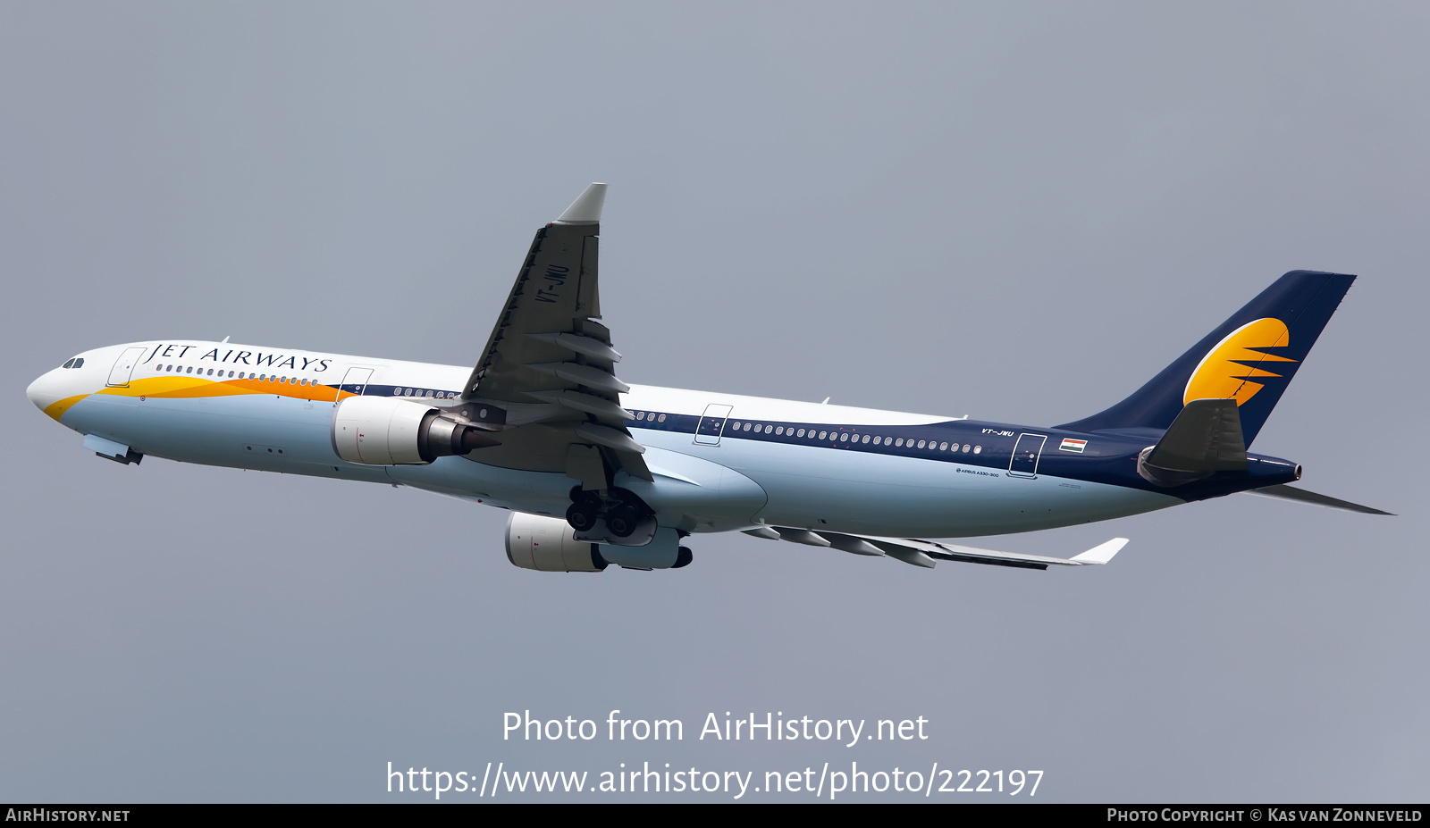 Aircraft Photo of VT-JWU | Airbus A330-302 | Jet Airways | AirHistory.net #222197