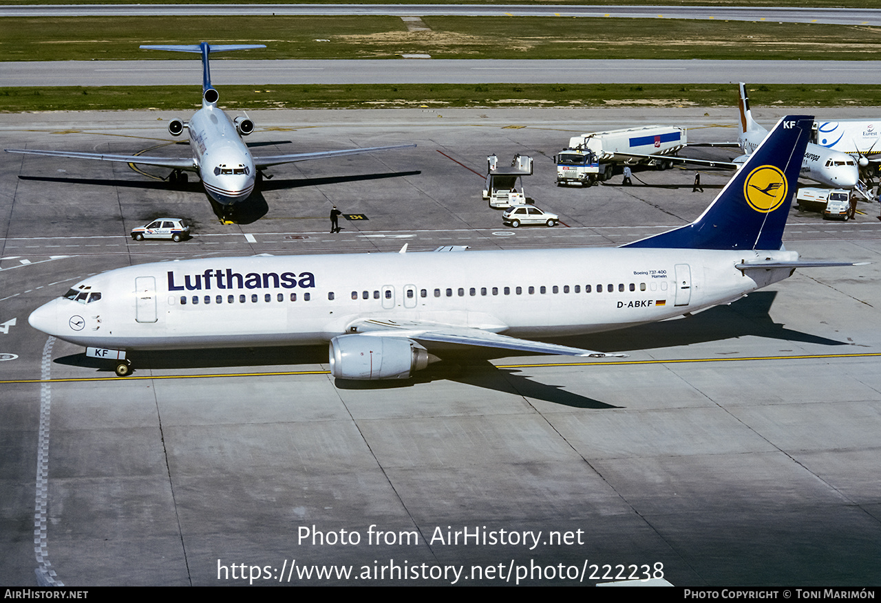 Aircraft Photo of D-ABKF | Boeing 737-430 | Lufthansa | AirHistory.net #222238