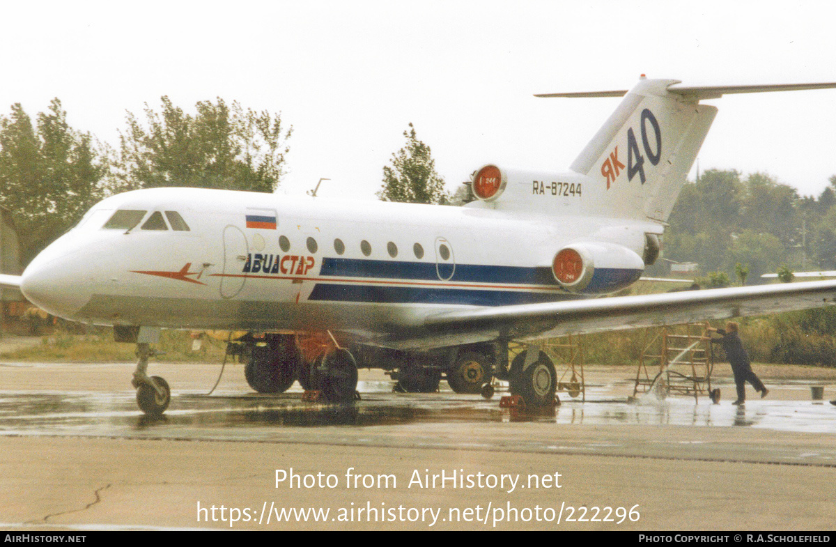 Aircraft Photo of RA-87244 | Yakovlev Yak-40 | Aviastar | AirHistory.net #222296